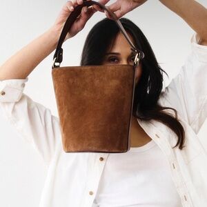 Hyer Goods Brown Suede Women's Bag